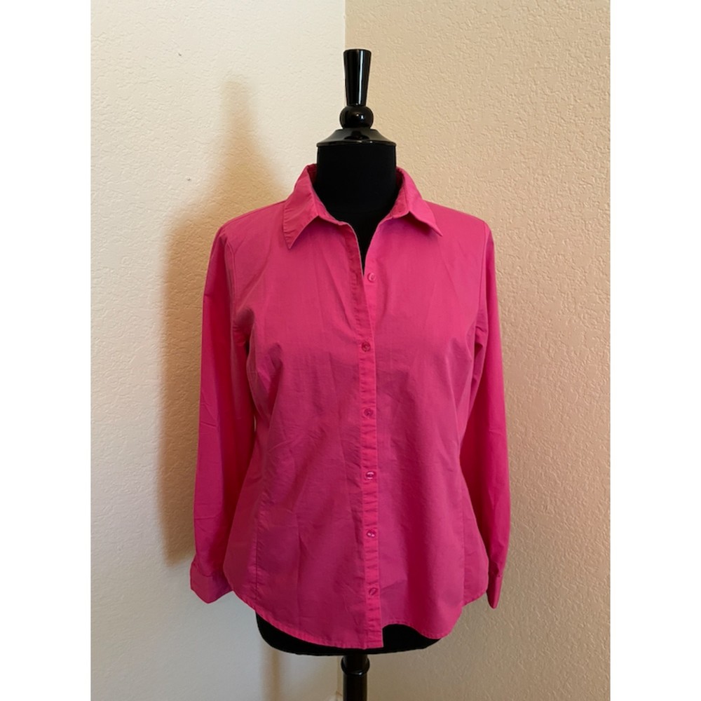 Worthington Pink Long Sleeve Button Up-Sz 10